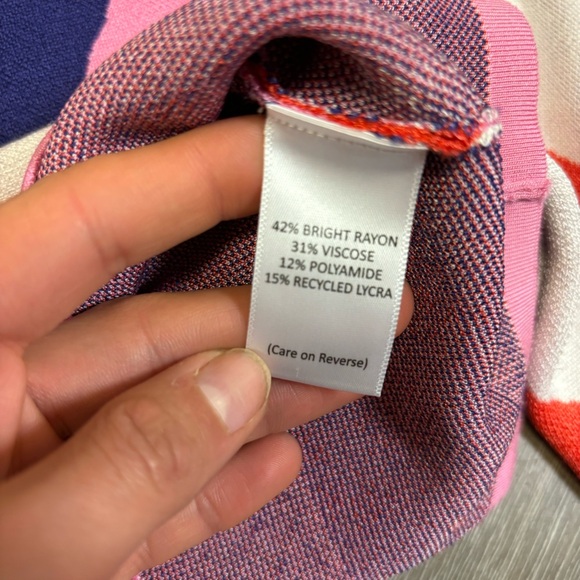 JoosTricot | Spirals Sleeve Crop Top In White Spirals Size S - Picture 6 of 7